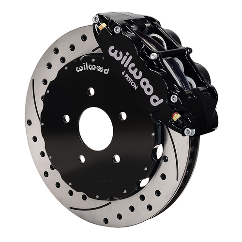 Wilwood Brake Kit, Front, FNSL6R Big Brake (Hat), Radial, 12.88 Rotor, SRP, Black, For Ford, Kit