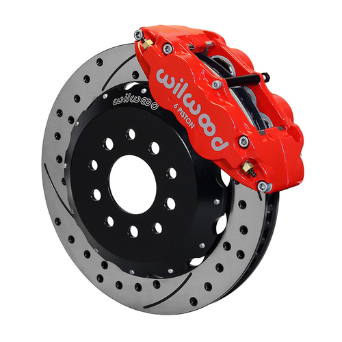 Wilwood Brake Kit, Front, FNSL6R Big Brake (Hat), Radial, 14.00 Rotor, SRP, Red, For Ford, Kit