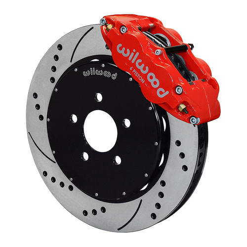 Wilwood Brake Kit, Front, FNSL6R Big Brake (Hat), Radial, 14.00 Rotor, SRP, Red, For Ford, Kit
