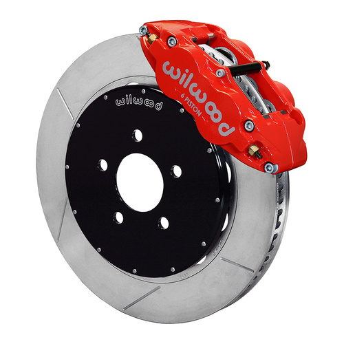 Wilwood Brake Kit, Front, FNSL6R Big Brake (Hat), Radial, 14.00 Rotor, Plain Face, Red, For Ford, Kit