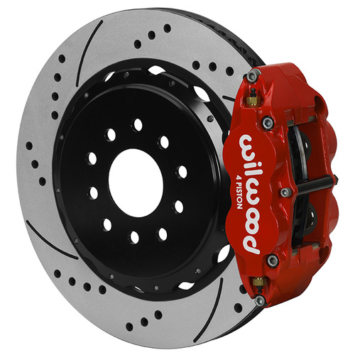 Wilwood Brake Kit, Rear, FNSL4R Big Brake For OE Parking Brake, Radial, 14.00 Rotor, SRP, Red, OEM, Kit