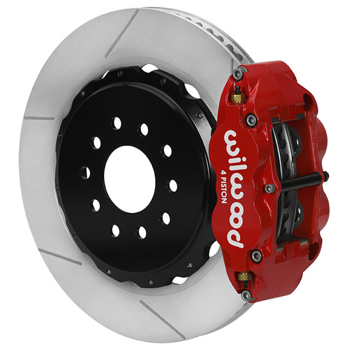 Wilwood Brake Kit, Rear, FNSL4R Big Brake For OE Parking Brake, Radial, 14.00 Rotor, Plain Face, Red, OEM, Kit