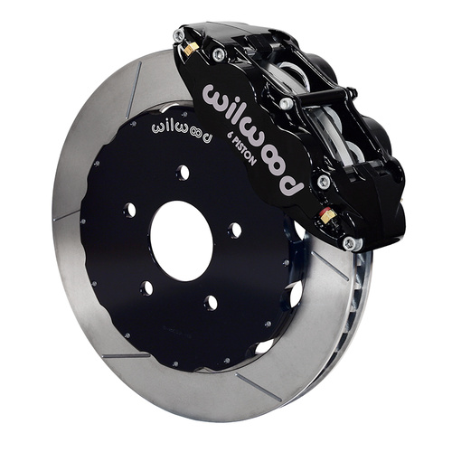 Wilwood Brake Kit, Front, FNSL6R Big Brake (Hat), Radial, 13.06 Rotor, Plain Face, Black, For Infiniti, For Nissan, Kit