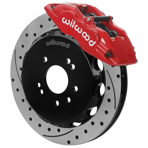 Wilwood Brake Kit, Front, FSLI4 Big Brake (Hat), Lug, 13.00 Rotor, SRP, Red, For Nissan, Kit