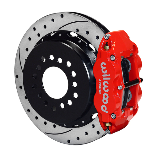 Wilwood Brake Kit, Rear, FNSL4R Big Brake Parking, Radial, 13.00 Rotor, SRP, Red, Big For Ford, Kit