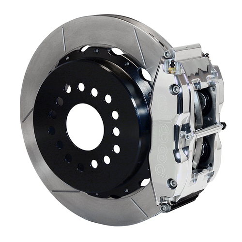 Wilwood Brake Kit, Rear, FNSL4R Big Brake Parking, Radial, 12.88 Rotor, Plain Face, Polished, Big For Ford New Style, Kit