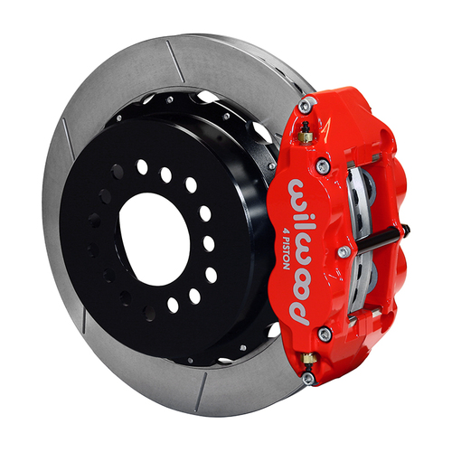 Wilwood Brake Kit, Rear, FNSL4R Big Brake Parking, Radial, 13.00 Rotor, Plain Face, Red, Mustang 05-up, Kit