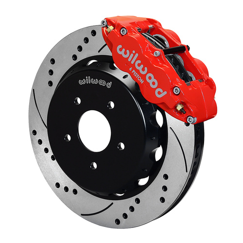 Wilwood Brake Kit, Front, FNSL6R Big Brake (Hat), Radial, 14.00 Rotor, SRP, Red, For Pontiac, w/Lines, Kit