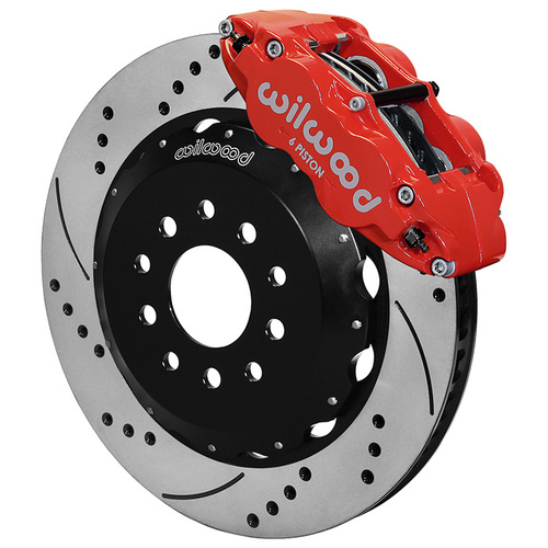 Wilwood Brake Kit, Front, FNSL6R Big Brake (Hat), Radial, 14.00 Rotor, SRP, Red, For Chevrolet, Kit