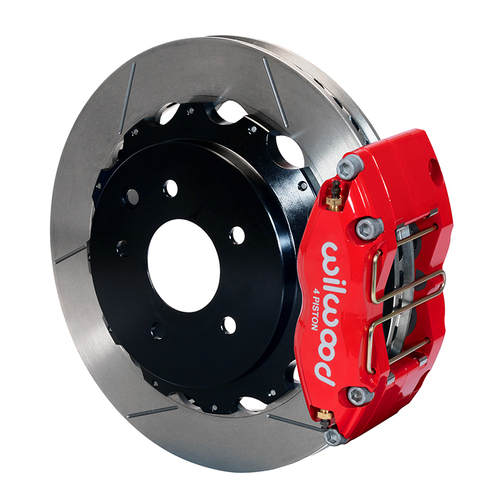 Wilwood Brake Kit, Rear, NDPR13-DS For OE Parking Brake, Radial, 13.00 Rotor, Plain Face, Red, OEM, Kit