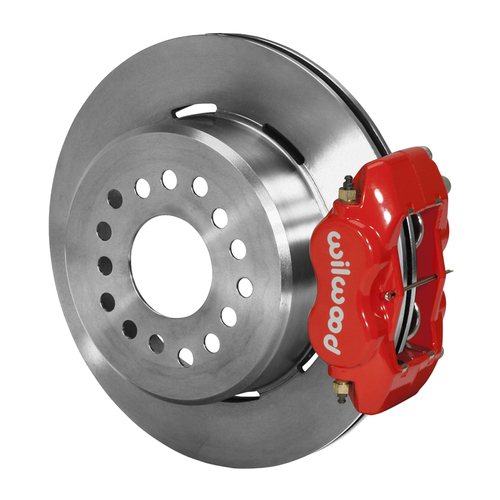 Wilwood Brake Kit, Rear, FDLI Parking, Lug, 12.19 Rotor, Plain Face, Red, Big For Ford New Style, Kit