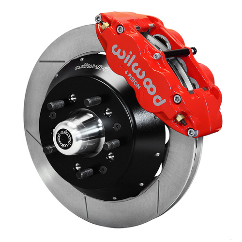 Wilwood Brake Kit, Front, FNSL6R Big Brake (Hub), Radial, 13.00 Rotor, Plain Face, Red, For Ford, Heidts, Magnum, For Mercury, Kit
