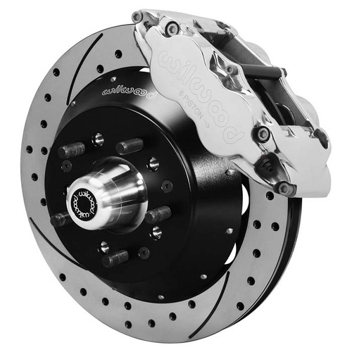 Wilwood Brake Kit, Front, FNSL6R Big Brake (Hub), Radial, 13.00 Rotor, SRP, Polished, For Buick, For Chevrolet, For GMC, Heidts, Olds, For Pontiac, K