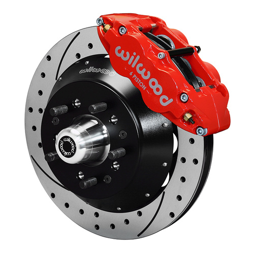 Wilwood Brake Kit, Front, FNSL6R Big Brake (Hub), Radial, 13.00 Rotor, SRP, Red, For Buick, For Chevrolet, For GMC, Heidts, Olds, For Pontiac, Kit