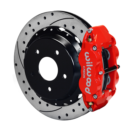 Wilwood Brake Kit, Rear, FNSL4R Big Brake For OE Parking Brake, Radial, 12.88 Rotor, SRP, Red, OEM, Kit