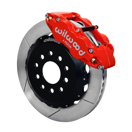 Wilwood Brake Kit, Front, FNSL6R Big Brake (Hat), Radial, 13.06 Rotor, Plain Face, Red, For Chevrolet, For Pontiac, Kit