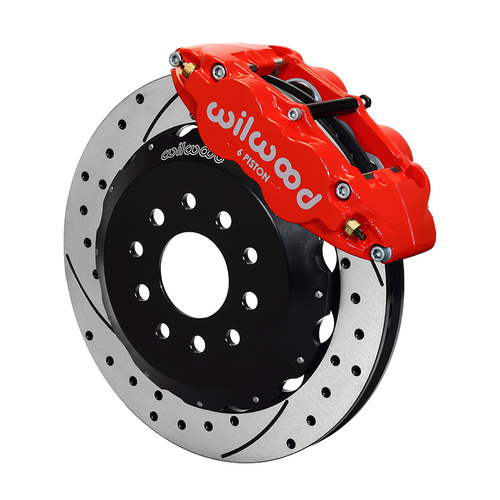 Wilwood Brake Kit, Front, FNSL6R Big Brake (Hat), Radial, 14.00 Rotor, SRP, Red, For Chevrolet, For Pontiac, Kit