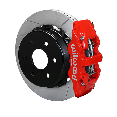 Wilwood Brake Kit, Rear, AERO4 Big Brake Truck, Radial, 14.25 Rotor, Plain Face, Red, OEM, Kit