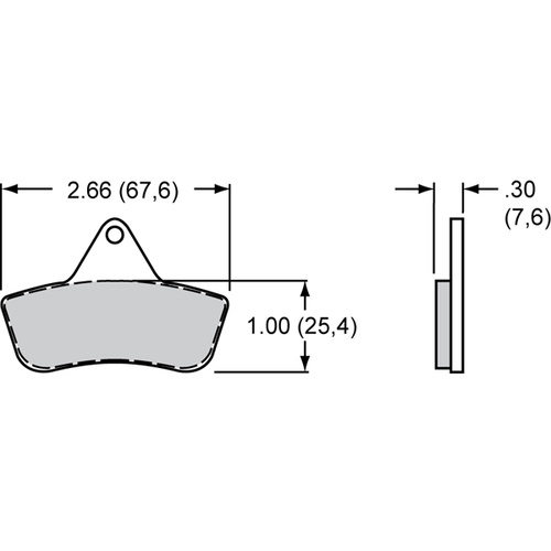 Wilwood Brake Pad, 4108, Sintered Metallic, Bedded, .30 in. Thick, High Friction, Set