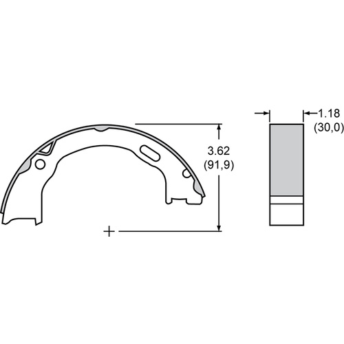 Wilwood Brake Pad, S745, Bedded, in. Thick, 600 F, Set