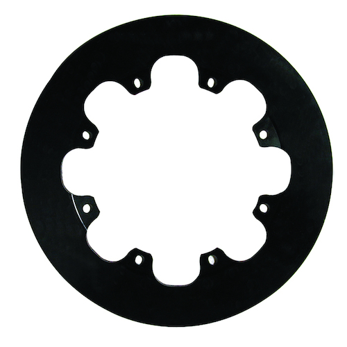 Wilwood Rotor, 0.35 Width, 11.44 in. Dia, 8 x 7.00 in. Bolt Circle, Steel, Solid, Plain Face, Black Oxide, Each