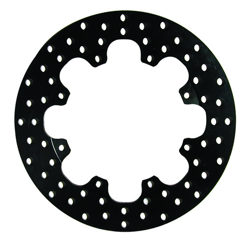 Wilwood Rotor, 0.31 Width, 12 in. Dia, 8 x 7.62 in. Bolt Circle, Steel, Solid, Drilled, Black Electro Coat, Each
