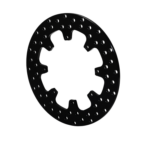 Wilwood Rotor, 0.35 Width, 12 in. Dia, 8 x 7.00 in. Bolt Circle, Steel, Solid, Drilled, Black Electro Coat, Each