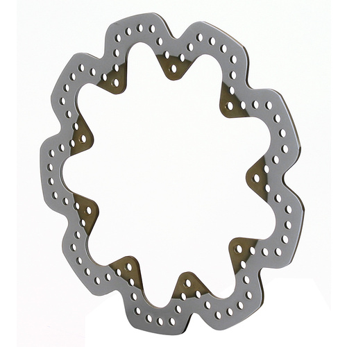 Wilwood Rotor, 0.16 Width, 10.5 in. Dia, 9 x 7.00 in. Bolt Circle, Super Alloy, Solid, Drilled, Plain, Each