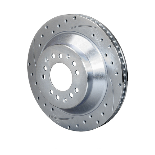 Wilwood Rotor, 1.1 Width, 12.88 in. Dia, Iron, 32 V, SRP Drilled & Slotted, Black Electro Coat, R/H, Each