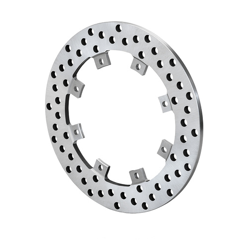 Wilwood Rotor, 0.35 Width, 11.44 in. Dia, 8 x 7.18L in. Bolt Circle, Super Alloy, Solid, Drilled, Plain, Each