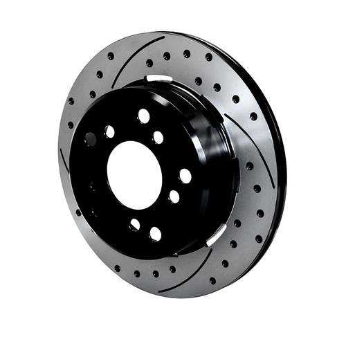 Wilwood Rotor, 0.81 Width, 12.19 in. Dia, Iron, 32 V, SRP Drilled & Slotted, Black Electro Coat, R/H, Each