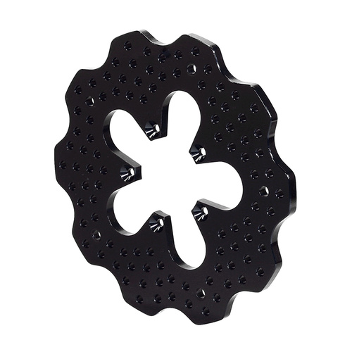 Wilwood Rotor, 0.25 Width, 7 in. Dia, 5 x 2.375 in. Bolt Circle, Aluminum, Solid, Drilled, Black Electro Coat, Each