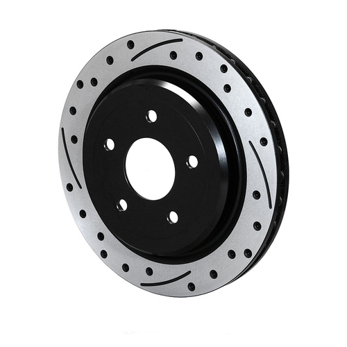 Wilwood Rotor, 1.03 Width, 12.01 in. Dia, Iron, Vented, SRP Dimpled & Slotted, Black Electro Coat, L/H, Each