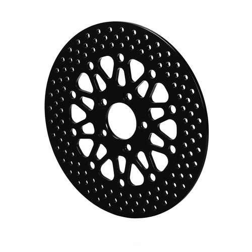 Wilwood Rotor, 0.28 Width, 11.8 in. Dia, 5 x 3.25 in. Bolt Circle, Stainless, Solid, Drilled, Black Electro Coat, Each