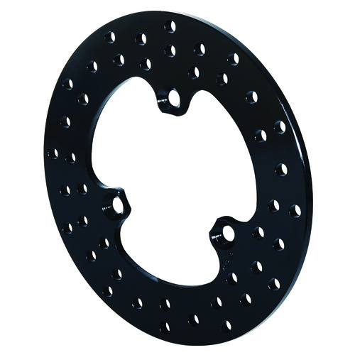 Wilwood Rotor, 0.31 Width, 10.95 in. Dia, 3 x 5.00 in. Bolt Circle, Steel, Solid, Drilled, Black Electro Coat, Each