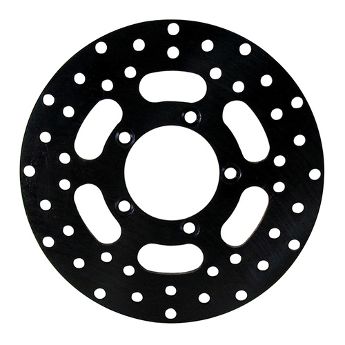 Wilwood Rotor, 0.32 Width, 10 in. Dia, 5 x 3.88 in. Bolt Circle, Steel, Solid, Drilled, Black Electro Coat, Each