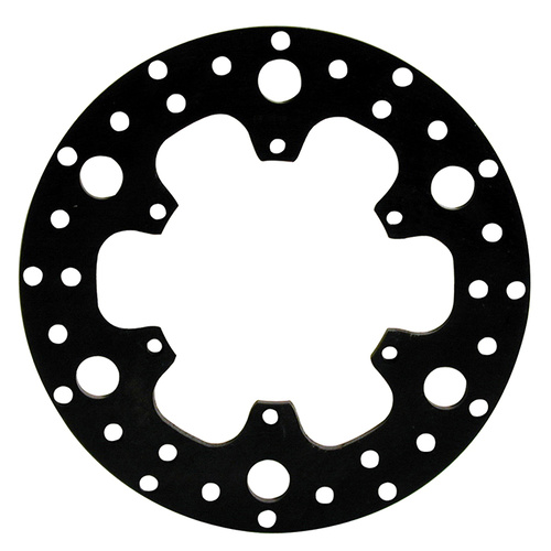Wilwood Rotor, 0.35 Width, 10.5 in. Dia, 6 x 5.50 in. Bolt Circle, Steel, Solid, Drilled, Black Electro Coat, Each