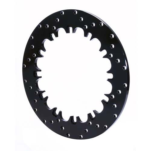 Wilwood Rotor, 0.38 Width, 12.9 in. Dia, 12 x 8.75 in. Bolt Circle, Steel, Solid, Drilled, Black Electro Coat, Each
