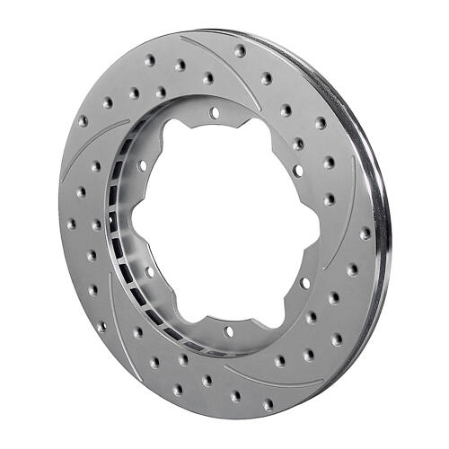 Wilwood Rotor, 0.81 Width, 11 in. Dia., 6 x 6.25 in. Bolt Circle, Iron, 30 V, SRP Drilled & Slotted, Zinc Plate, R/H, Each