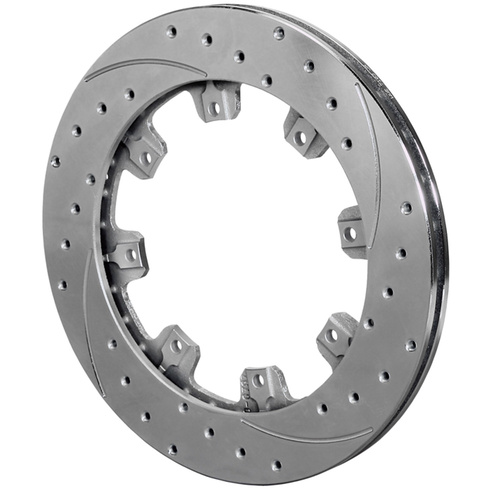 Wilwood Rotor, 0.81 Width, 12.19 in. Dia., 8 x 7.00 in. Bolt Circle, Iron, 32 V, SRP Drilled & Slotted, Zinc Plate, R/H, Each