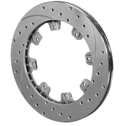 Wilwood Rotor, 0.81 Width, 12.19 in. Dia, 8 x 7.00 in. Bolt Circle, Iron, 32 V, SRP Drilled & Slotted, Zinc Plate, R/H, Each