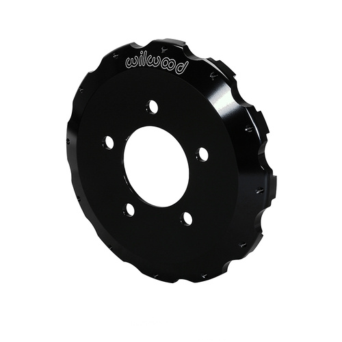 Wilwood Hat, Big Brake, 12x8.75 in Rotor, 0.540 Offset, 2.44 in. Reg, 5x4.50 in. Hat, Fixed Mt, Alum, Black E-Coat, Each