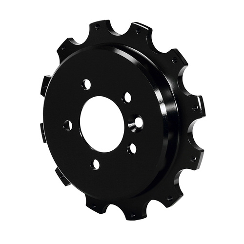 Wilwood Hat, Parking Brake, 12x10.75 in Rotor, 1.500 Offset, 3.12 in. Reg, 5x4.72 in. Hat, Fixed Mt, Iron, Black E-Coat, Each