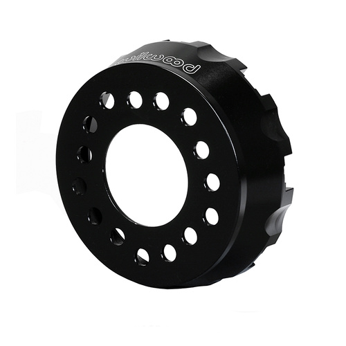 Wilwood Hat, Dynamic Drag, 8Lug-7.18 in Rotor, 1.590 Offset, 3.06 in. Reg, 5x4.50/5x4.75/5x5.00 in. Hat, Dynamic Lug Mt, Alum, Black E-Coat, Each