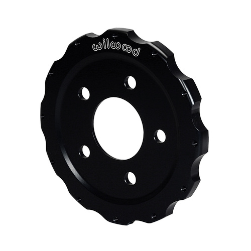 Wilwood Hat, Big Brake, 12x8.75 in Rotor, -0.090 Offset, 3.06 in. Reg, 5x4.50 in. Hat, Fixed Mt, Alum, Black E-Coat, Each