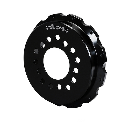 Wilwood Hat, Parking Brake, 12x8.75 in Rotor, 1.540 Offset, 3.06 in. Reg, 5x4.50/5x4.75/5x5.00 in. Hat, Fixed Mt, Alum, Black E-Coat, Each