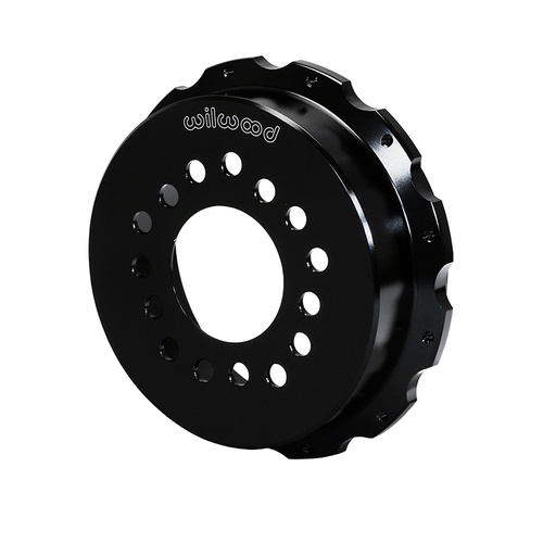 Wilwood Hat, Parking Brake, 12x8.75 in Rotor, 1.950 Offset, 3.06 in. Reg, 5x4.50/5x4.75/5x5.00 in. Hat, Fixed Mt, Alum, Black E-Coat, Each