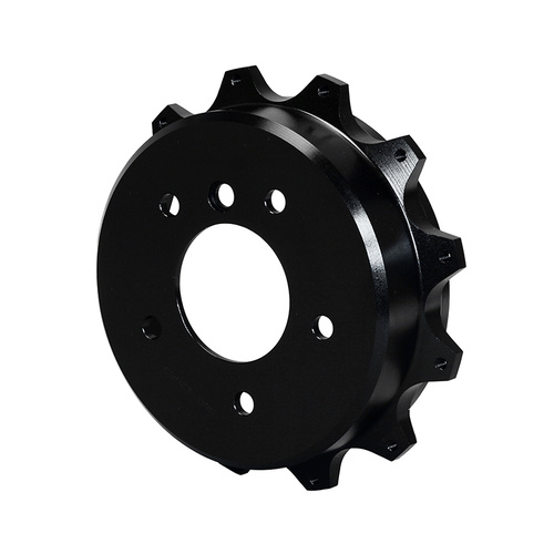 Wilwood Hat, Parking Brake, 12x8.75 in Rotor, 1.700 Offset, 2.86 in. Reg, 5x4.72 in. Hat, Fixed Mt, Iron, Black E-Coat, Each