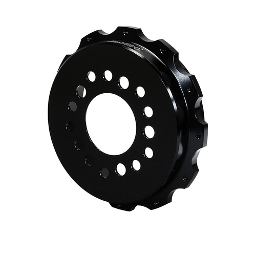 Wilwood Hat, Parking Brake, 12x8.75 in Rotor, 1.340 Offset, 3.06 in. Reg, 5x4.53/5x4.75/5x5.00 in. Hat, Fixed Mt, Alum, Black E-Coat, Each
