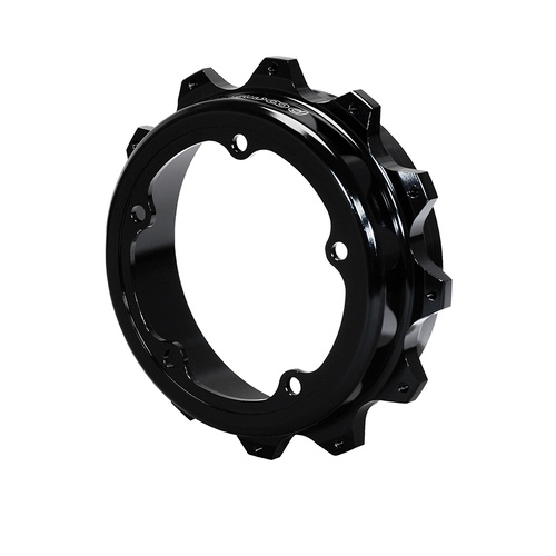 Wilwood Hat, Parking Brake, 12x8.75 in Rotor, 1.660 Offset, 5.00 in. Reg, 5x5.75 in. Hat, Fixed Mt, Alum, Black E-Coat, Each